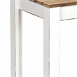 Pemberly Row Brown and White Wooden Side Table with Storage
