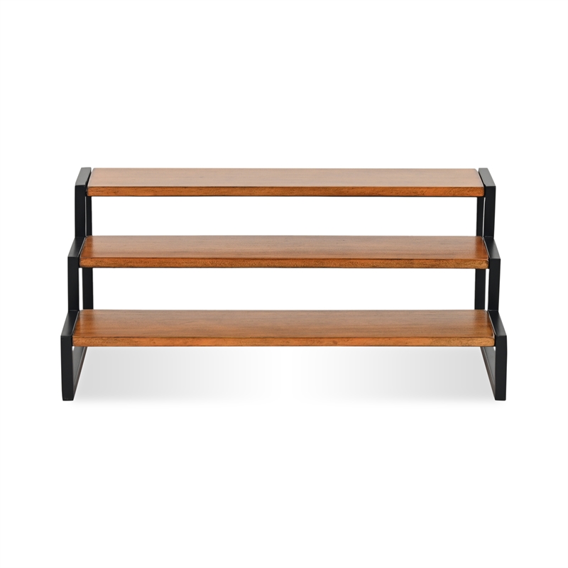 Pemberly Row 3-Tier Metal Framed Wood Shelf