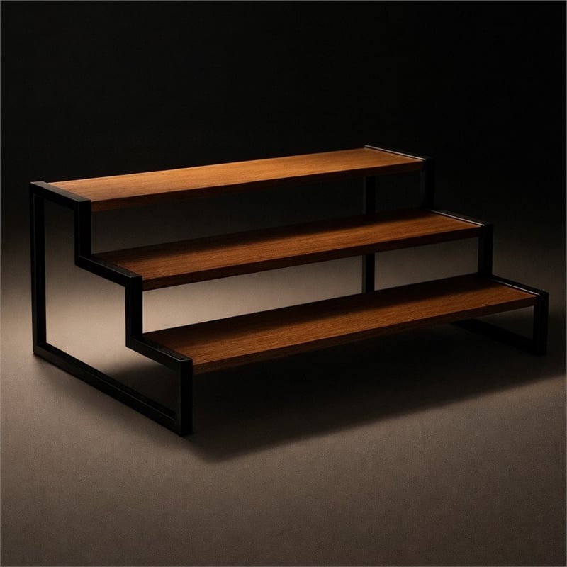 Pemberly Row 3-Tier Metal Framed Wood Shelf