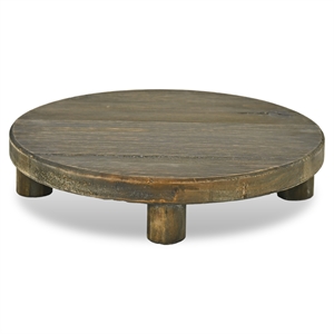 Pemberly Row 11.75&quot 3 Leg Wood Stand in Dark Brown Finish