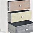 Pemberly Row Urban Style 3 Drawer Wooden Nightstand with Ceramic Knobs