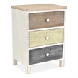 Pemberly Row Urban Style 3 Drawer Wooden Nightstand with Ceramic Knobs