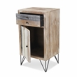 Pemberly Row Urban Paneled Side Table with Drawer in Multi-Color Finish