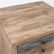 Pemberly Row Urban Paneled Side Table with Drawer in Multi-Color Finish