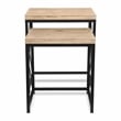 Pemberly Row Set of 2 Rectangular Wood and Metal Side Tables