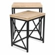 Pemberly Row Set of 2 Rectangular Wood and Metal Side Tables