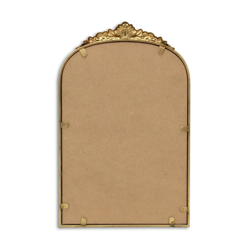 Pemberly Row Modern Victorian Gold Accent Mirror with Hanging Hook
