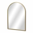 Pemberly Row Curve Top Gold Metal Wall Mirror with Studded Details