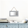 Pemberly Row Galvanized Framed Hanging Mirror with Top Rope