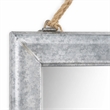 Pemberly Row Galvanized Framed Hanging Mirror with Top Rope
