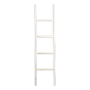 Pemberly Row White Wash Wood Ladder with 4 Tiers