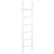 Pemberly Row Rustic White Wood Ladder with 6 Rungs