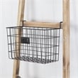 Pemberly Row Wood Storage Ladder with 4 Basket Tiers and 5 Rungs