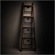 Pemberly Row Wood Storage Ladder with 4 Basket Tiers and 5 Rungs