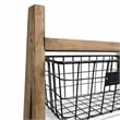 Pemberly Row Wood Storage Ladder with 4 Basket Tiers and 5 Rungs