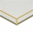 Pemberly Row Gold Square Fluted Glass Tray in 9.75 in