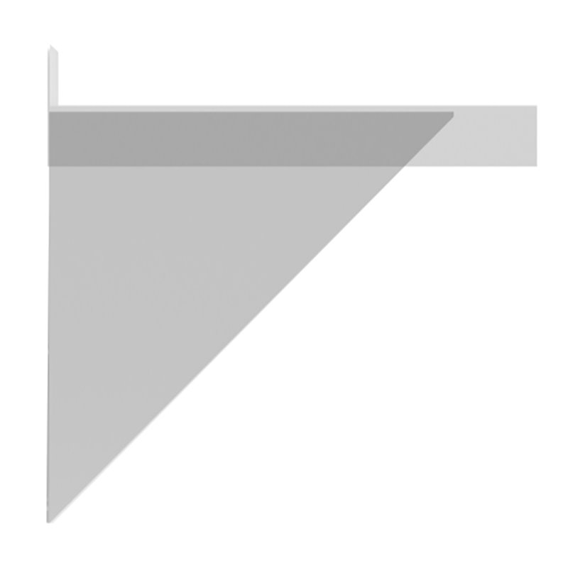 Pemberly Row 12x72 NSF Stainless Steel Wall Mount Shelf for Kitchen in Silver