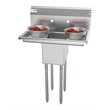Pemberly Row 10x14x10 NSF Stainless Steel Kitchen Prep/Utility Sink in Silver
