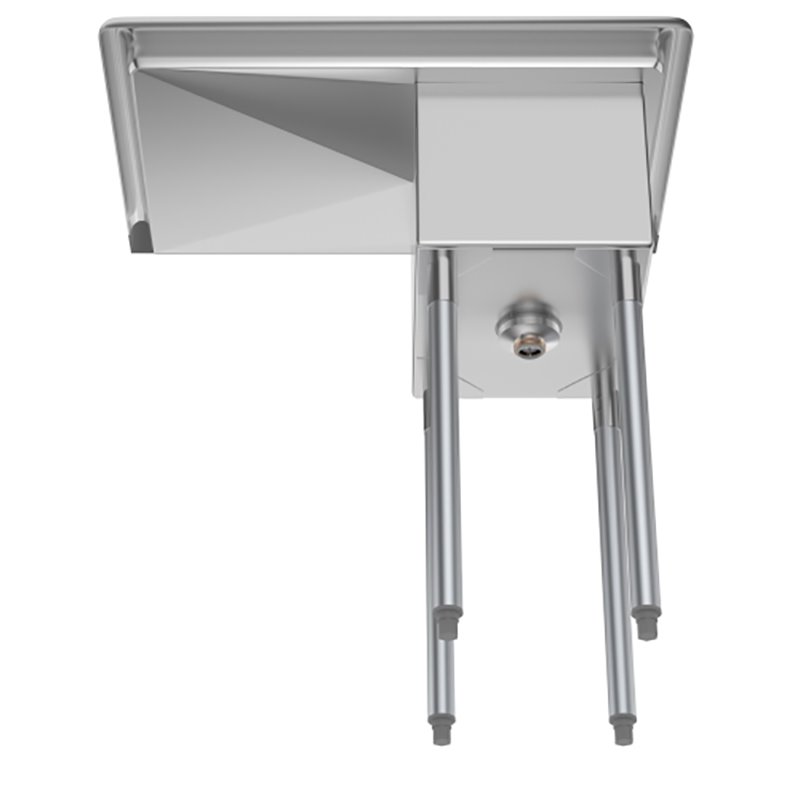 Pemberly Row Silver 12x16x10 Left NSF Stainless Steel Kitchen Prep/Utility Sink