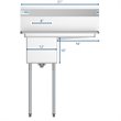 Pemberly Row Silver 12x16x10 Right NSF Stainless Steel Kitchen Prep/Utility Sink