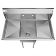 Pemberly Row 14x16x11 NSF Stainless Steel Kitchen Prep/Utility Sink in Silver