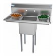 Pemberly Row 14x16x11 NSF Stainless Steel Kitchen Prep/Utility Sink in Silver