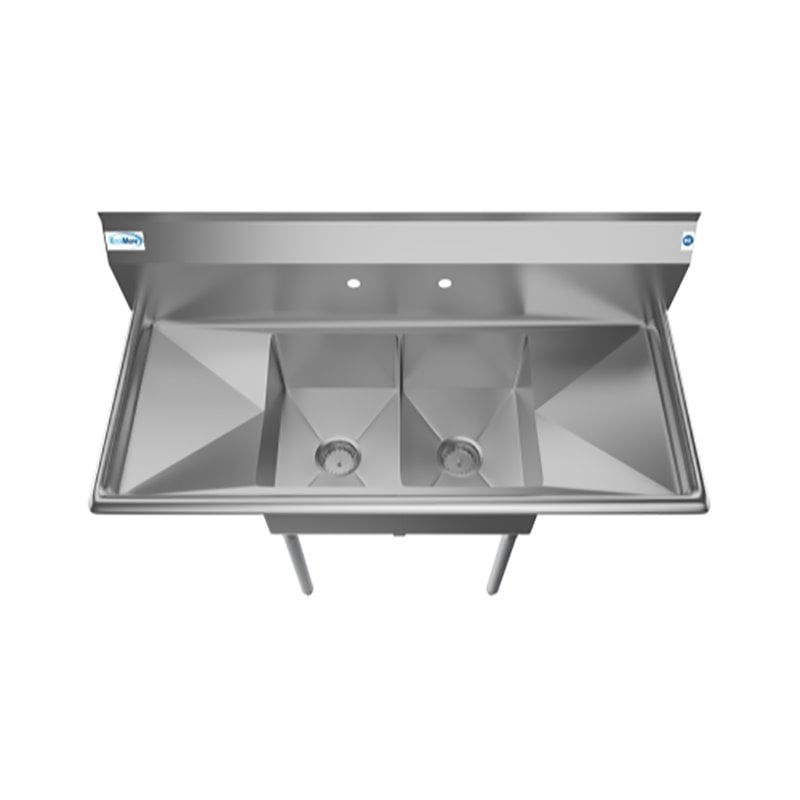 Pemberly Row 12x16x10 NSF Stainless Steel Kitchen Prep & Utility Sink in Silver