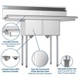Pemberly Row 12x16x10 NSF Stainless Steel Kitchen Prep & Utility Sink in Silver