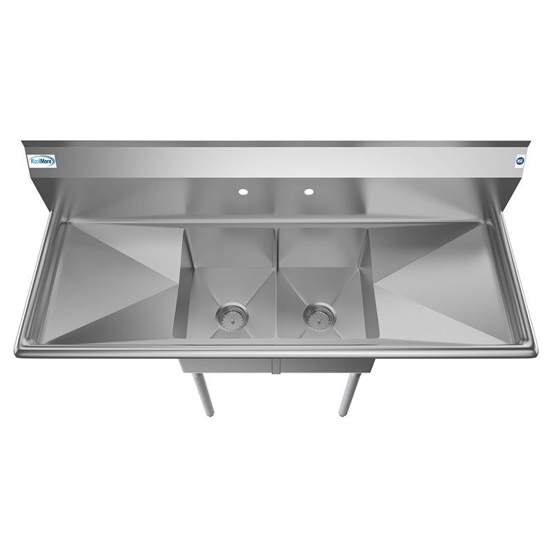Pemberly Row 12x16x10 Stainless Steel Kitchen Prep & Utility Sink in Silver