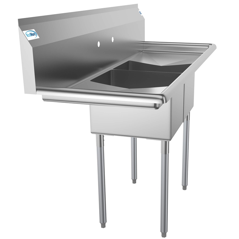 Pemberly Row 12x16x10 Stainless Steel Kitchen Prep & Utility Sink in Silver