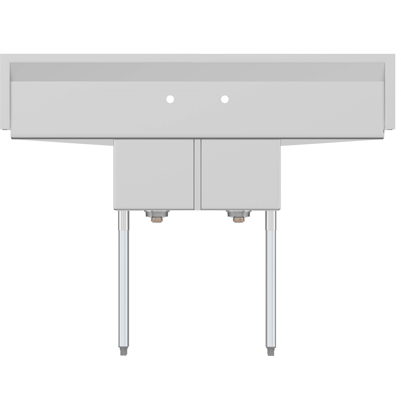 Pemberly Row 12x16x10 Stainless Steel Kitchen Prep & Utility Sink in Silver