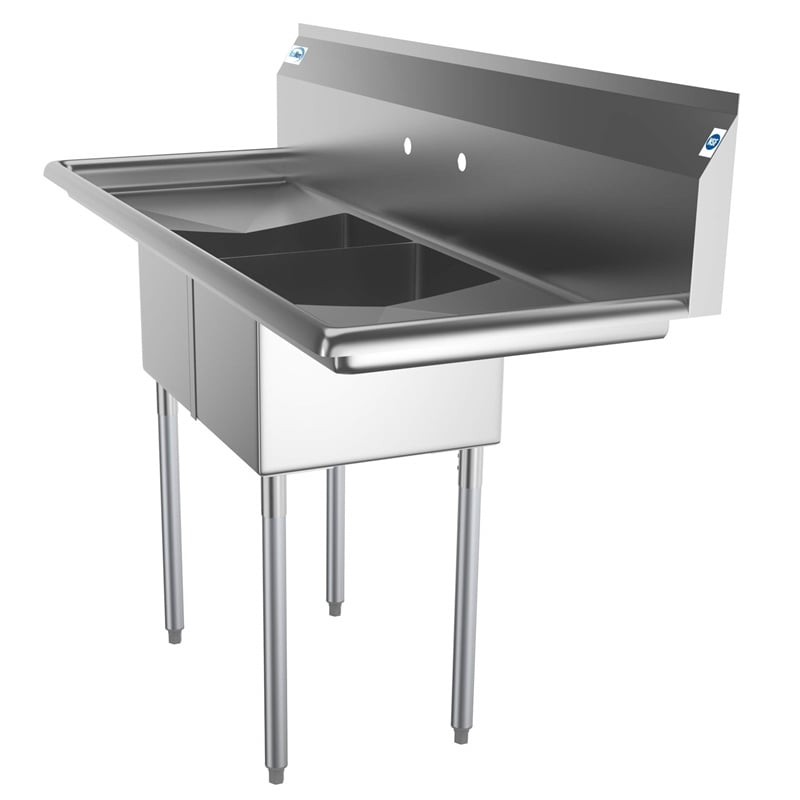 Pemberly Row 12x16x10 Stainless Steel Kitchen Prep & Utility Sink in Silver