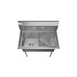 Pemberly Row 15x15x12 NSF Stainless Steel Kitchen Prep & Utility Sink in Silver