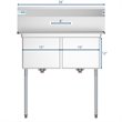 Pemberly Row 15x15x12 NSF Stainless Steel Kitchen Prep & Utility Sink in Silver