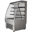 Pemberly Row Silver Open-Air Merchandiser Stainless Steel Grab & Go Refrigerator