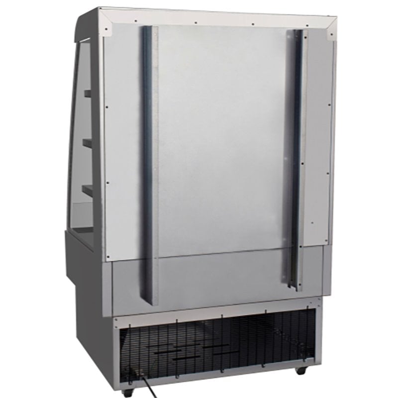 Pemberly Row Silver Open-Air Merchandiser Stainless Steel Grab & Go Refrigerator