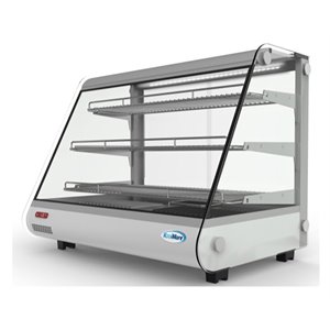 Pemberly Row Modern 34&quot Glass Countertop Display Warmer 56 cu. ft.