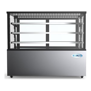 Pemberly Row 71&quot Stainless Steel Refrigerated Bakery Display Case in Silver