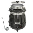 Pemberly Row Metal Soup Kettle Warmer with Hinged Lid and Removable Pot in Black