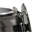 Pemberly Row Metal Soup Kettle Warmer with Hinged Lid and Removable Pot in Black