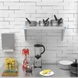 Pemberly Row 12x24 NSF Stainless Steel Wall Mount Shelf for Kitchen in Silver