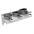 Pemberly Row 12x24 NSF Stainless Steel Wall Mount Shelf for Kitchen in Silver