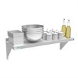 Pemberly Row 12x36 NSF Stainless Steel Wall Mount Shelf for Kitchen in Silver