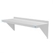 Pemberly Row 12x36 NSF Stainless Steel Wall Mount Shelf for Kitchen in Silver