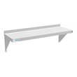 Pemberly Row 12x36 NSF Stainless Steel Wall Mount Shelf for Kitchen in Silver