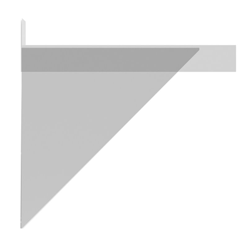 Pemberly Row 12x60 NSF Stainless Steel Wall Mount Shelf for Kitchen in Silver