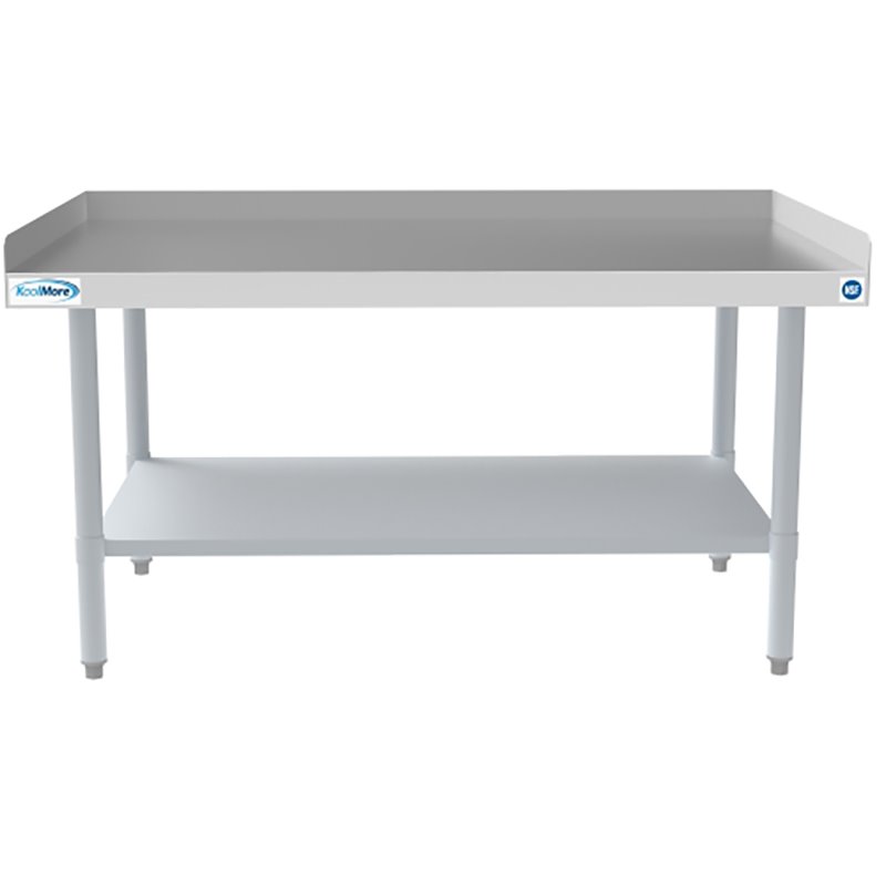 Pemberly Row 30x48 Heavy Duty 16-Gauge Stainless Steel Equipment Stand in Silver