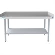 Pemberly Row 30x48 Heavy Duty 16-Gauge Stainless Steel Equipment Stand in Silver