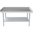 Pemberly Row 30x48 Heavy Duty 16-Gauge Stainless Steel Equipment Stand in Silver
