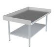 Pemberly Row 30x48 Heavy Duty 16-Gauge Stainless Steel Equipment Stand in Silver